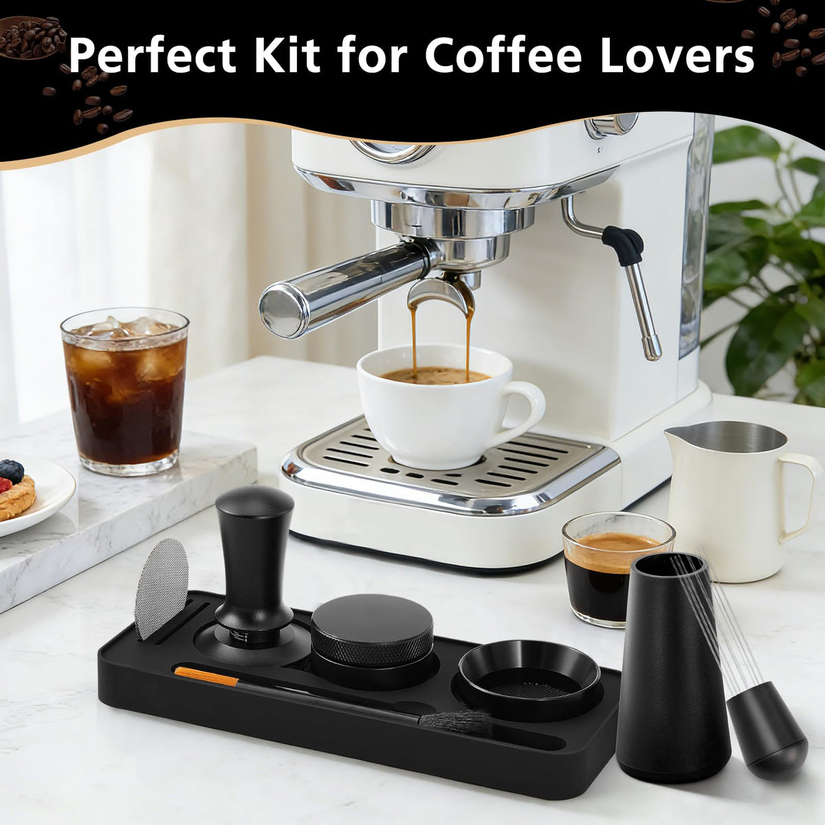 58mm Espresso Accessories Kit with Silicone Tamping Station