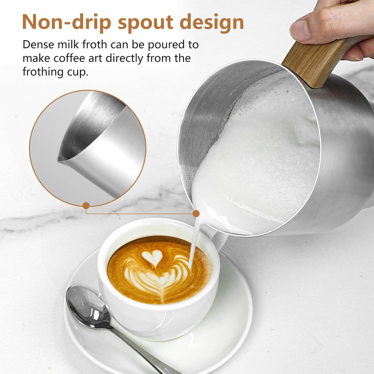 21 oz 8-in-1 Milk Frother, 550W Split Stainless Steel Automatic Steamer, Milk Warmer for Latte, Cappuccino, Hot Chocolate, Hot/Cold Froth, Heated Milk & Baby Food, Matte Black (21 Ounce)