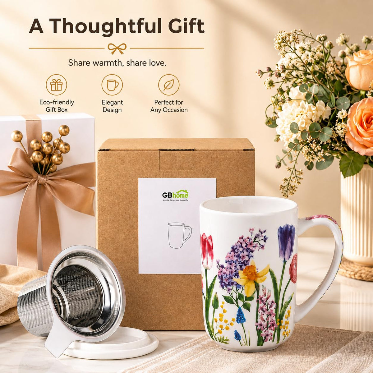 Tea Mug with Infuser and Lid
