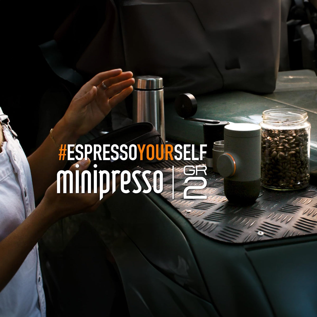 Minipresso GR2 Espresso Machine Compatible Ground Coffee