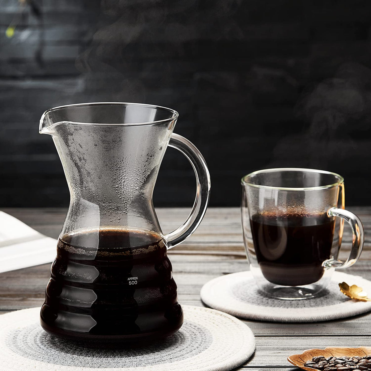 Pour Over Coffee Maker with Permanent Stainless Filter 27 fl oz (27 Fl Oz)
