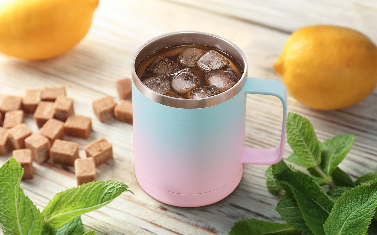 12oz Coffee Mug With Handle and Sliding Lid