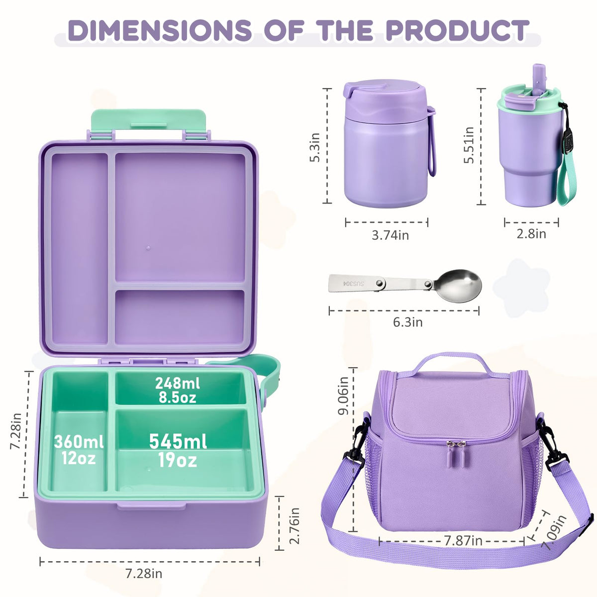 Lunch Box Set with Bento Box Container