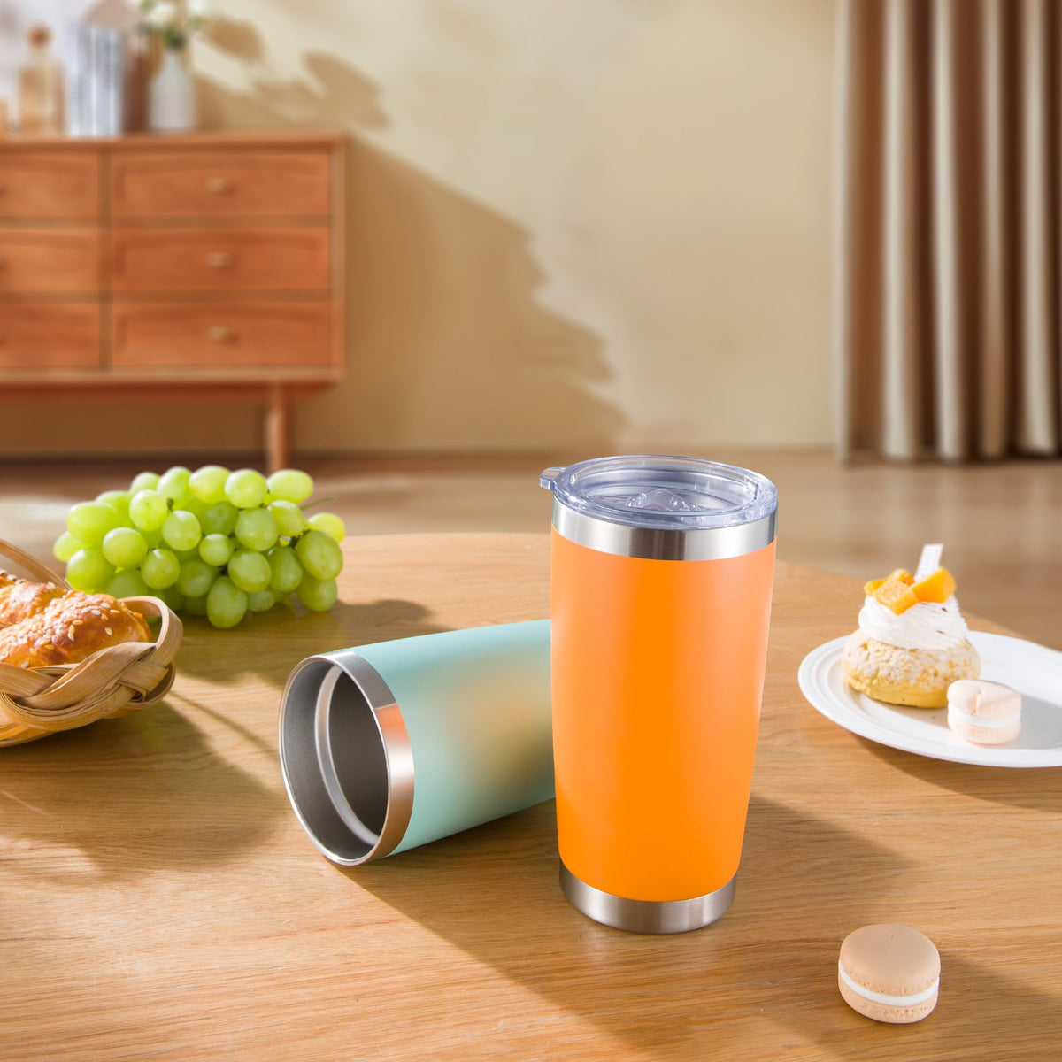 20 oz Tumblers Bulk Stainless Steel Tumbler with Lid (6 Count)