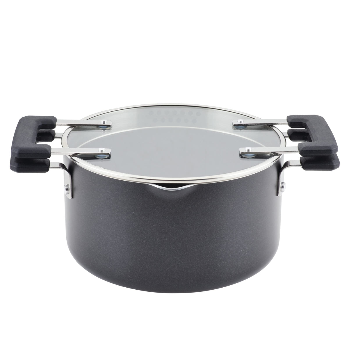 Cookstart DiamondMax Nonstick Straining Saucepot with Lid