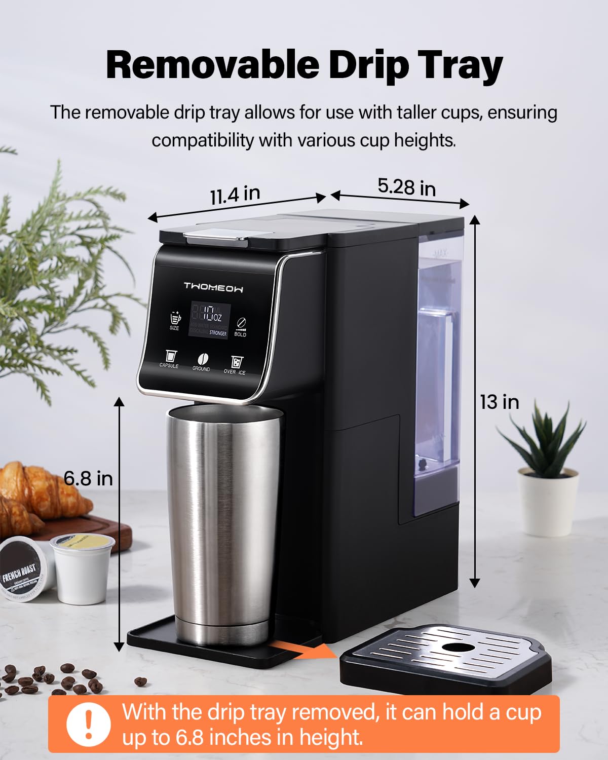 Coffee Maker Hot & Iced With Bold Setting