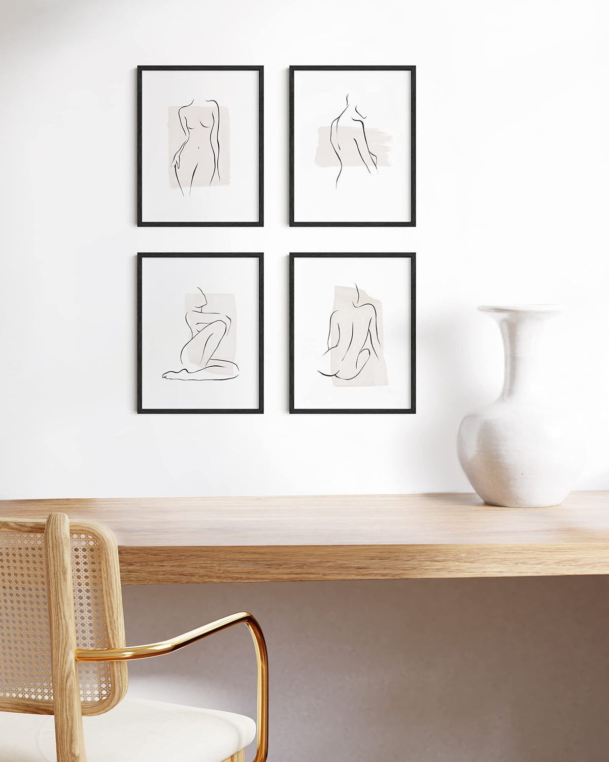 8.5x11 Black Oak Frame Set of 4 (4 Count)