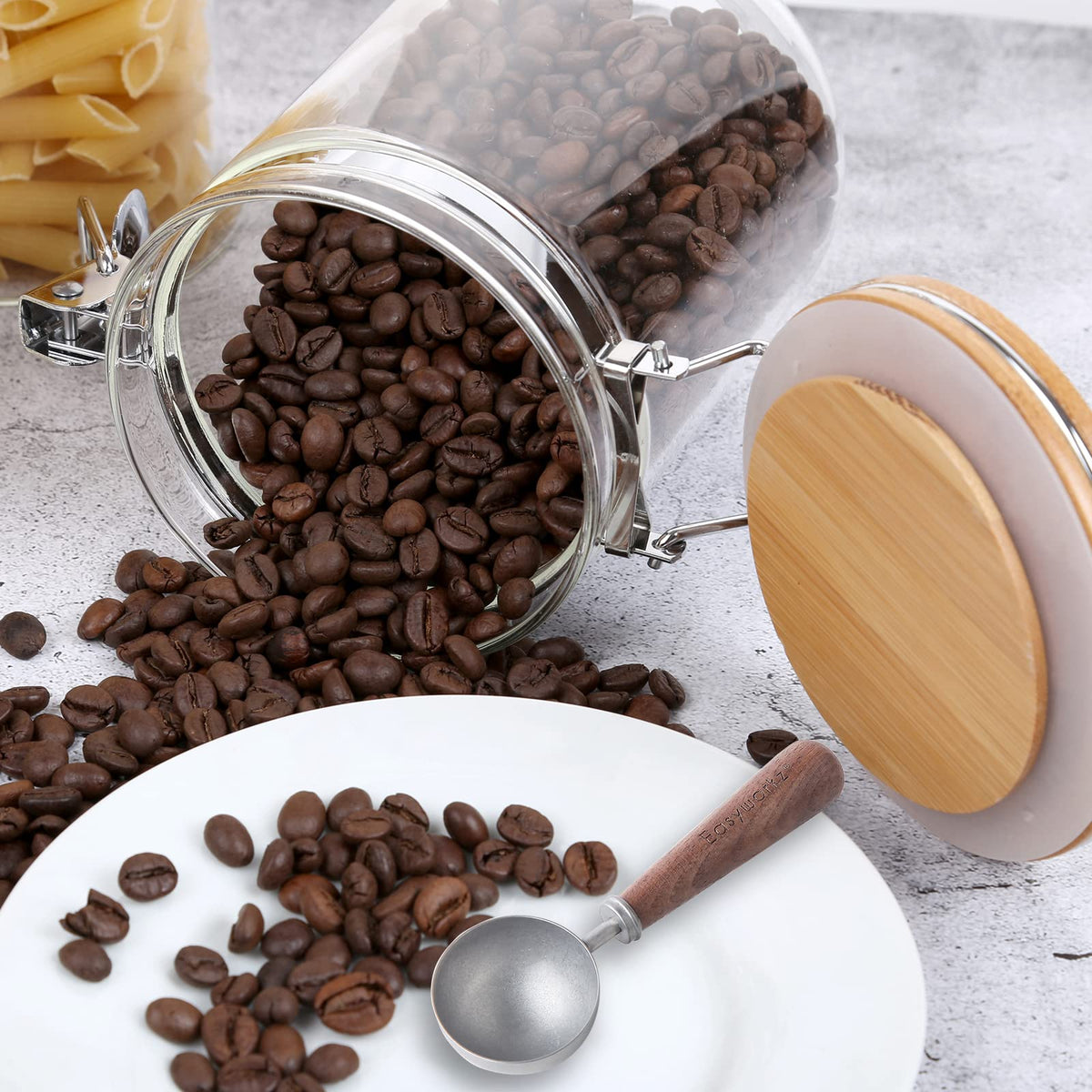 Retro Stainless Steel Coffee Spoon With Black Walnut Handle