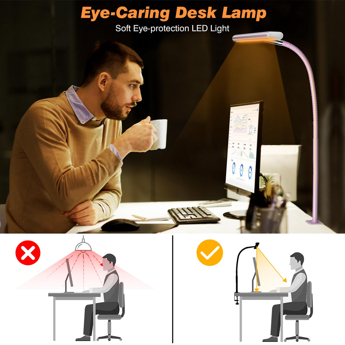 LED Desk Lamp with Clamp