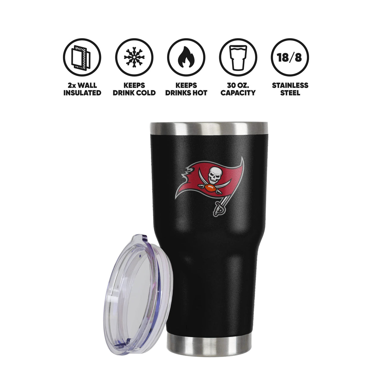 Tampa Bay Buccaneers NFL Team Logo 30 oz Tumbler