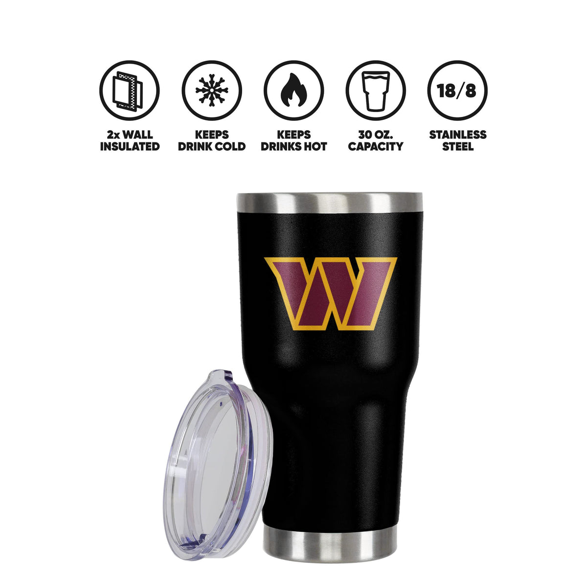 Washington Commanders NFL Team Logo 30 oz Tumbler