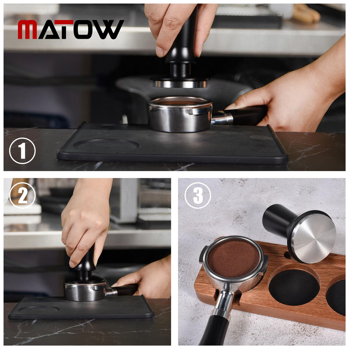 58.5mm Spring Loaded Espresso Hand Tamper Fits 58mm Standard Portafilter