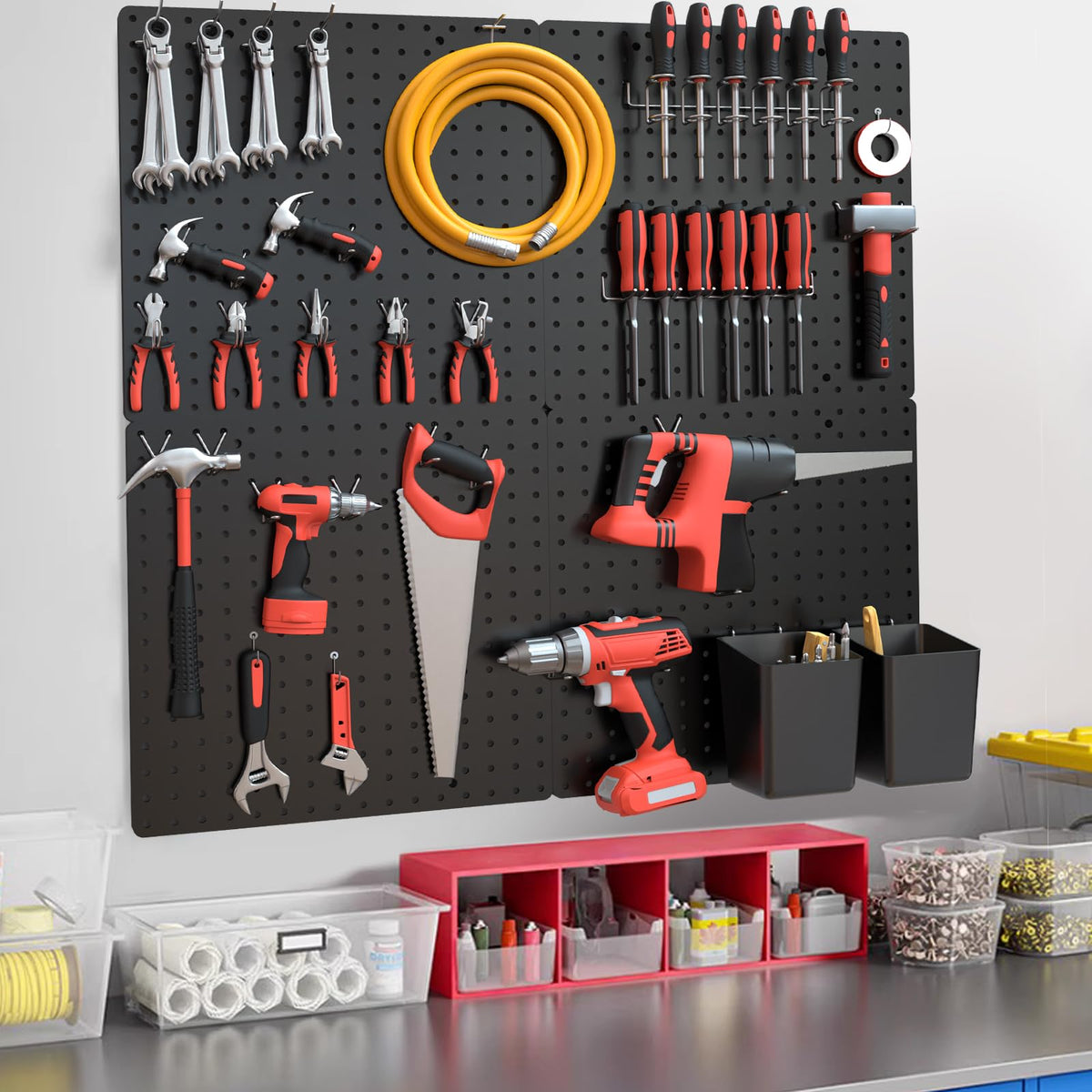 Plastic Pegboard Wall Organizer Kit (4 Count)
