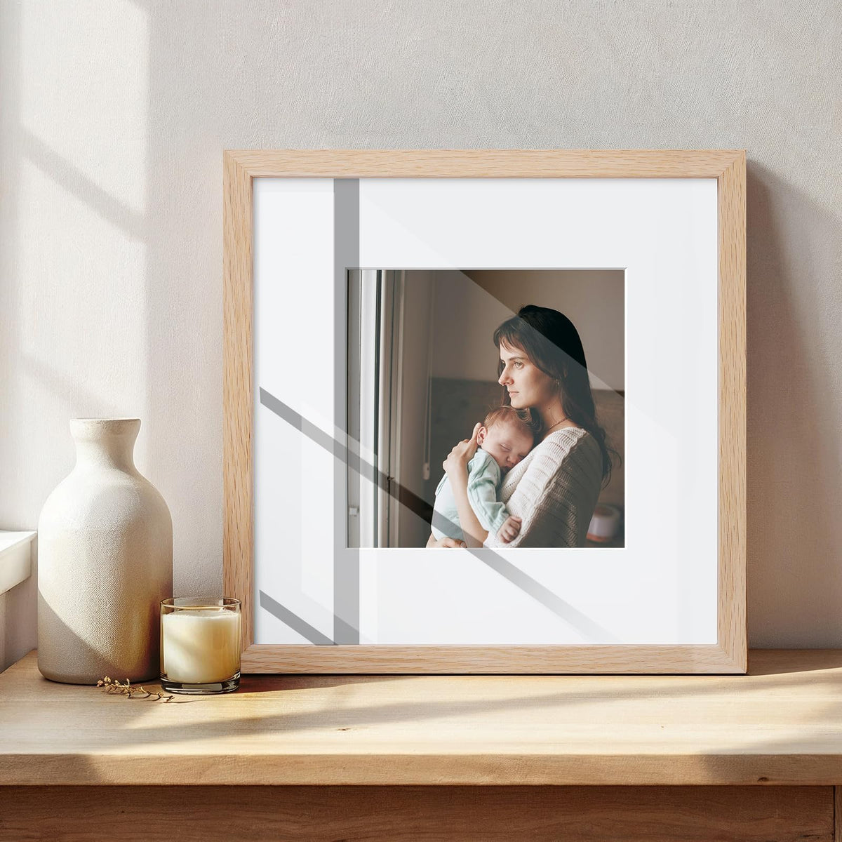 12x12 Solid Oak Wood Picture Frames (3 Count)