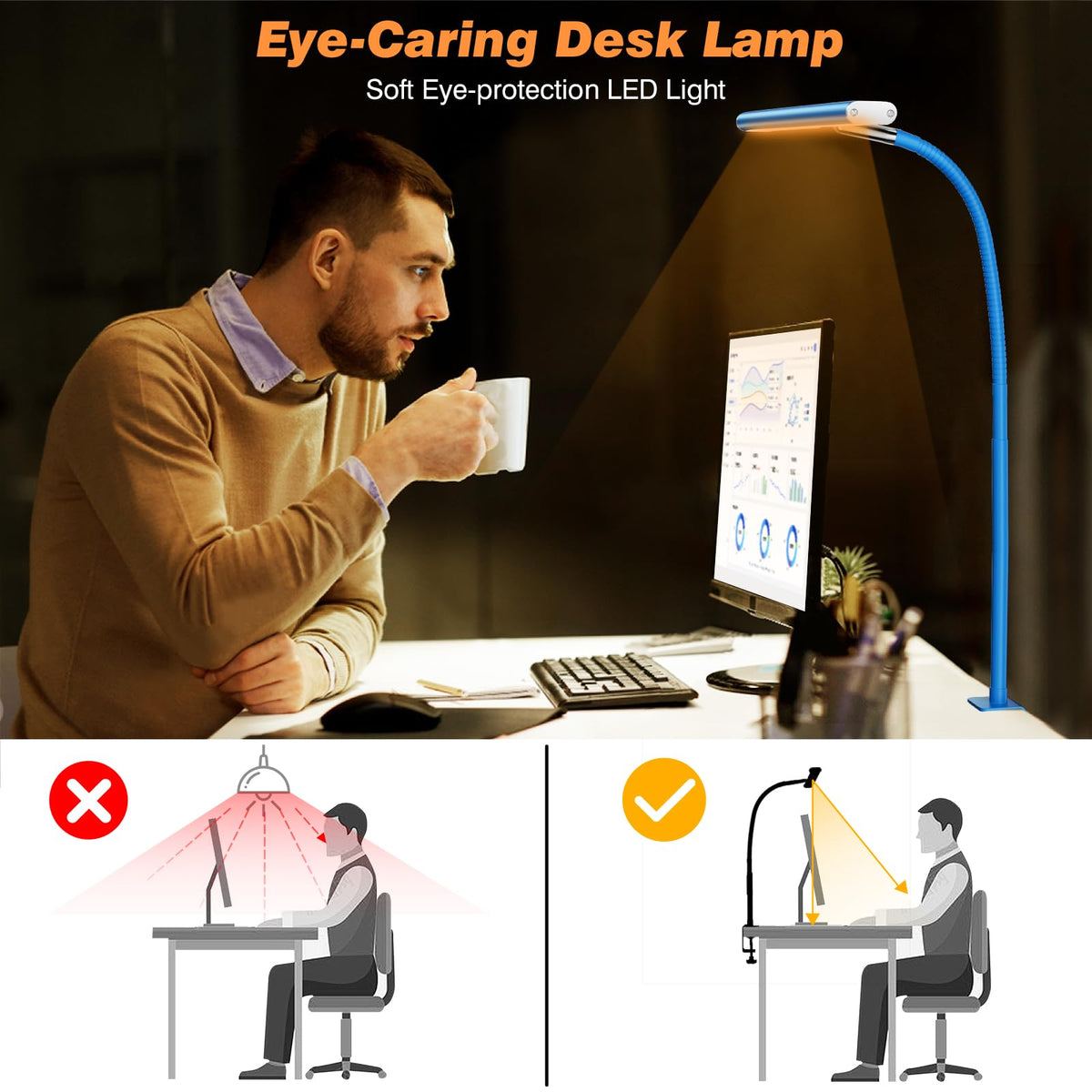 LED Desk Lamp with Clamp