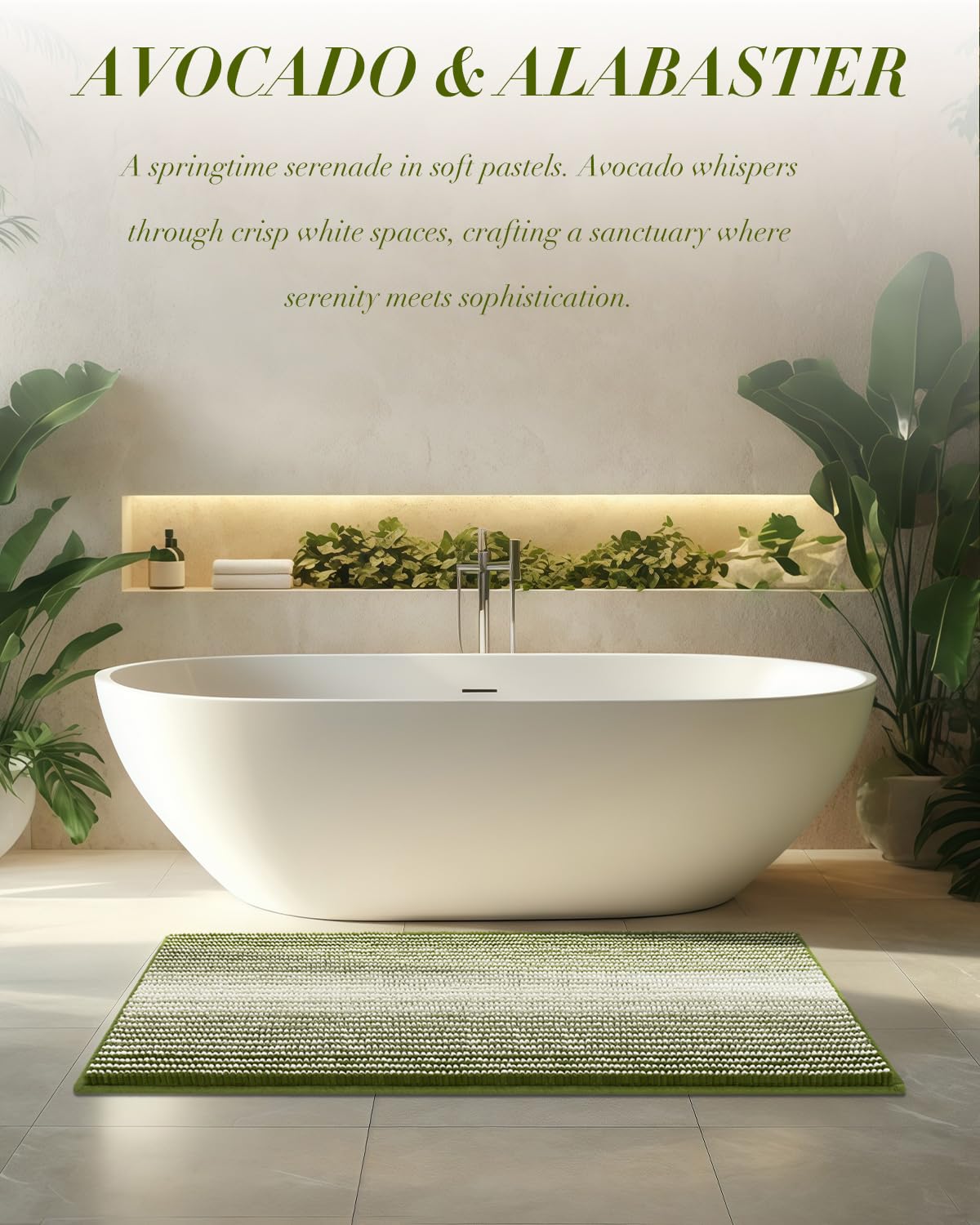 Chenille Bathroom Rugs (4.44 Sq Ft)