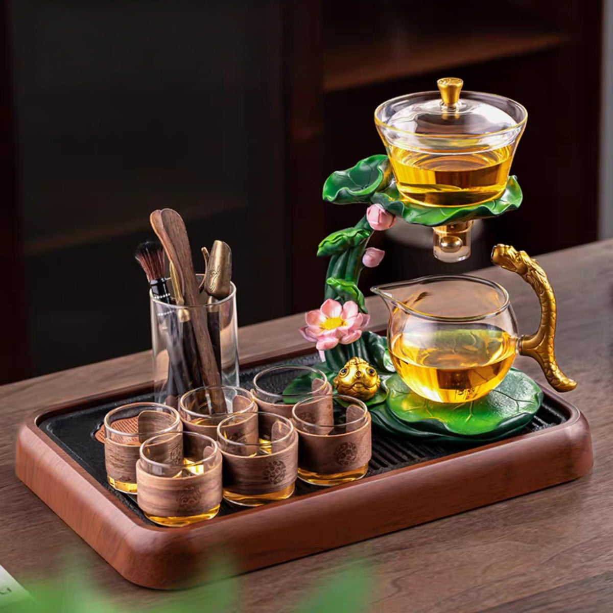Glass Teapot with Infuser Chinese Gongfu Tea Set