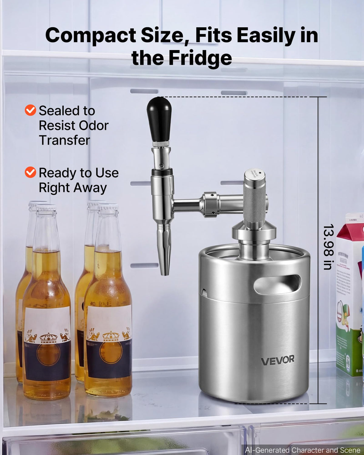 Nitro Cold Brew Coffee Maker 68 oz Nitrogen Dispenser System