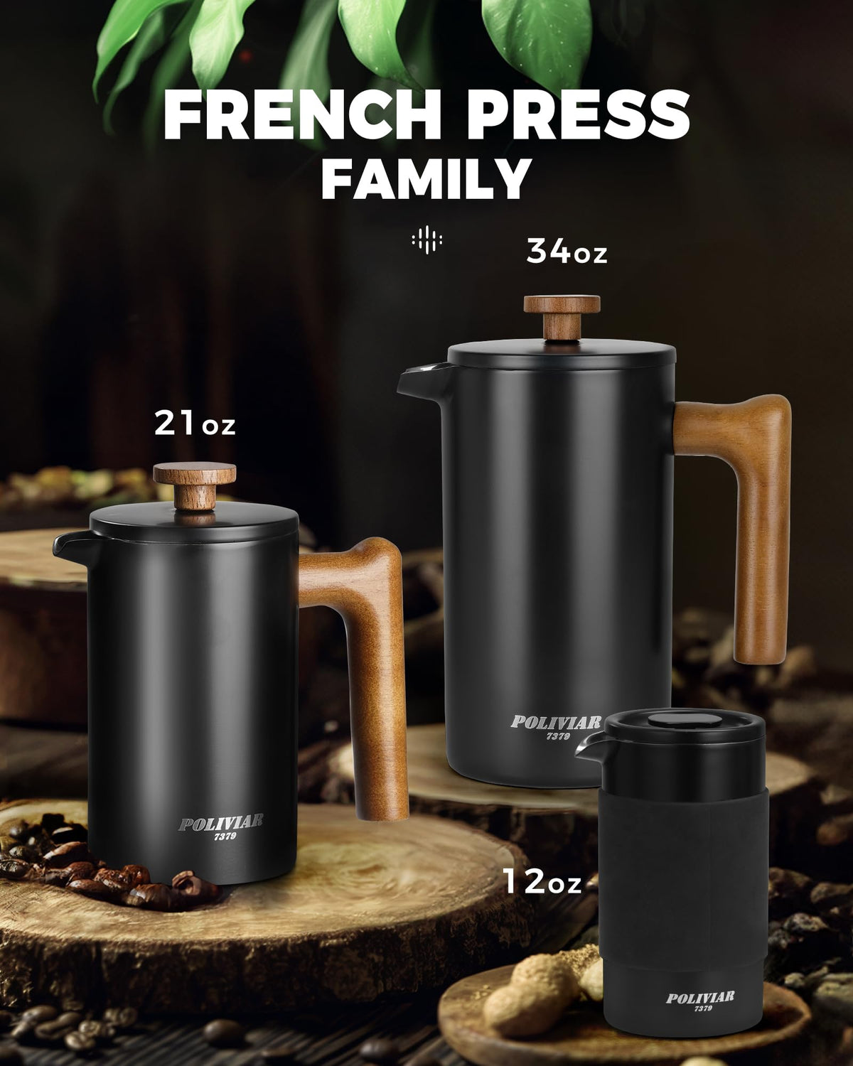 POLIVIAR French Press Coffee Maker