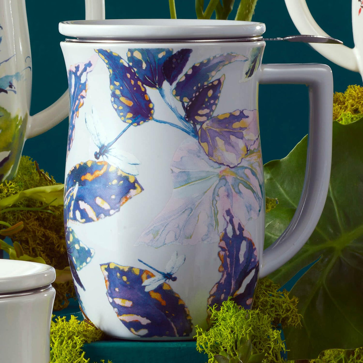 Ceramic Fiore Tea Cup with Infuser