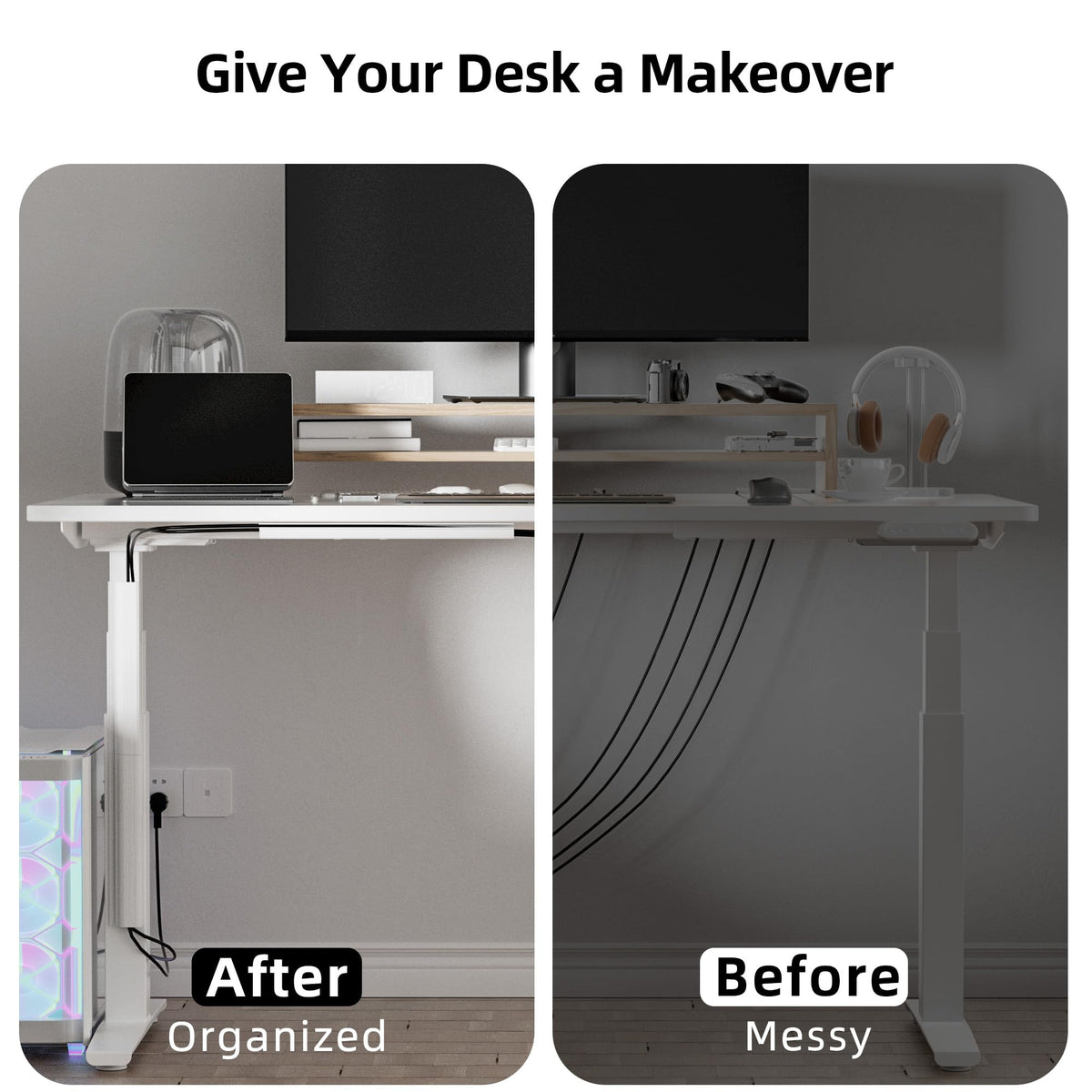 Cable Management Under Desk (6 Count)