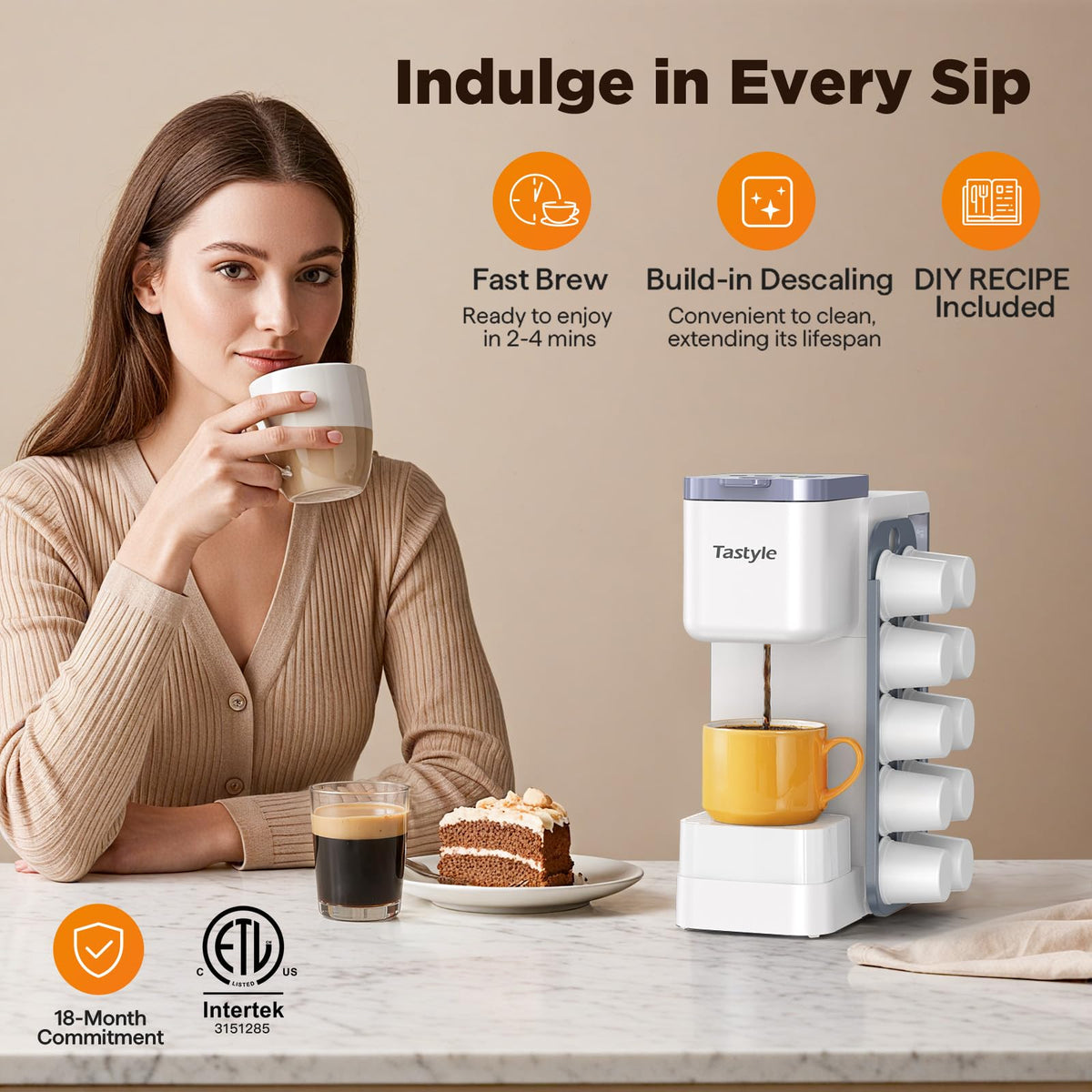 Hot & Iced Coffee Maker with Magnetic K