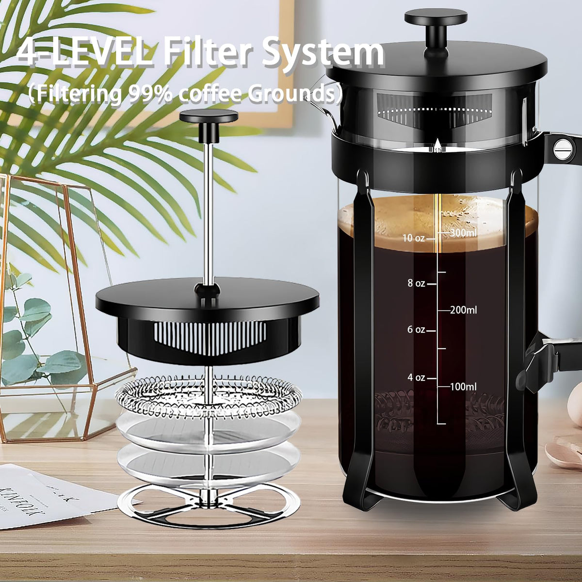 French Press Coffee Maker 304 Stainless Steel Coffee Press