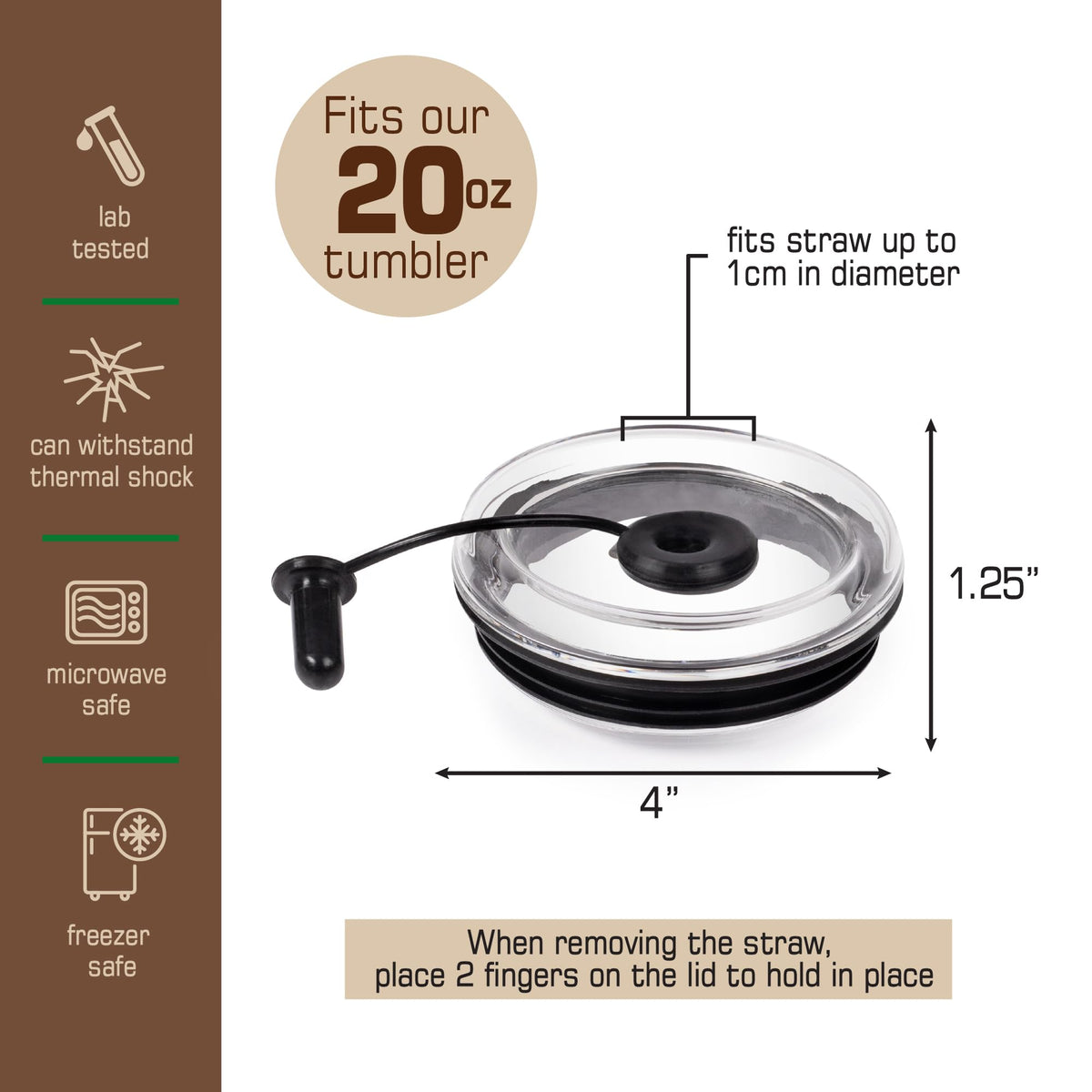 Tumbler Replacement Straw Lid