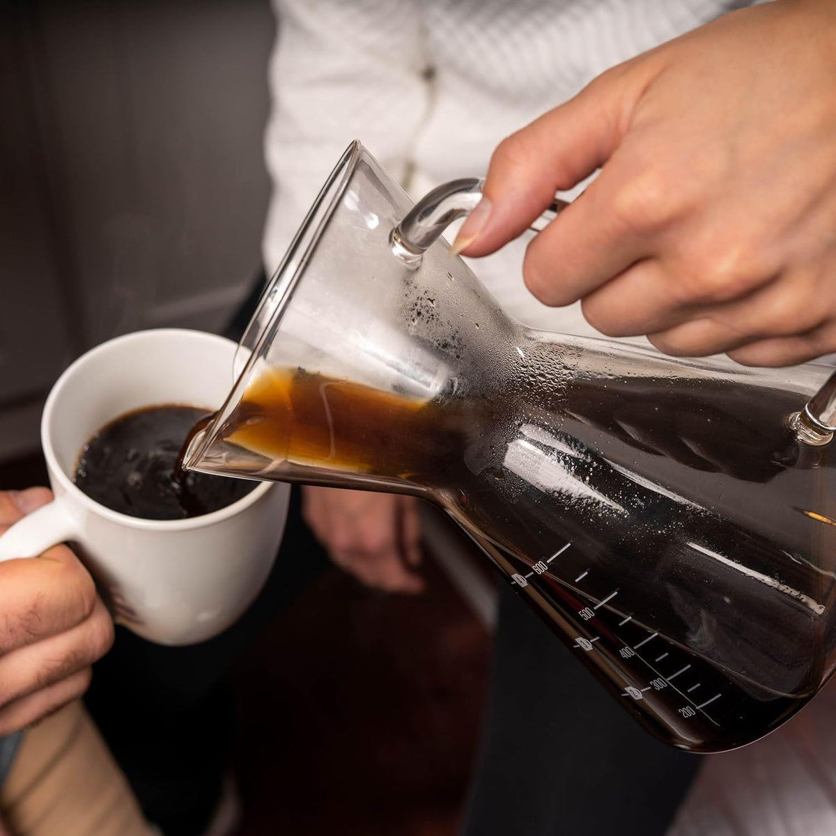 London Sip Glass Pour Over Coffee Carafe Coffee Maker with Reusable Stainless Steel Filter