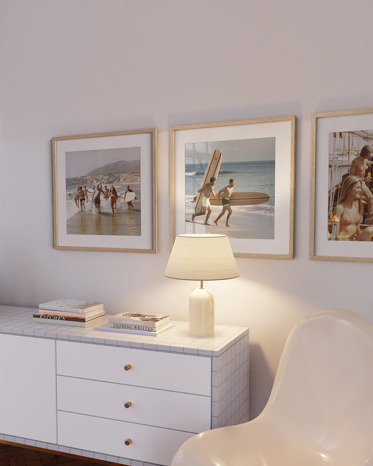 Beige Oak Wood 20x20 Picture Frames (3 Count)