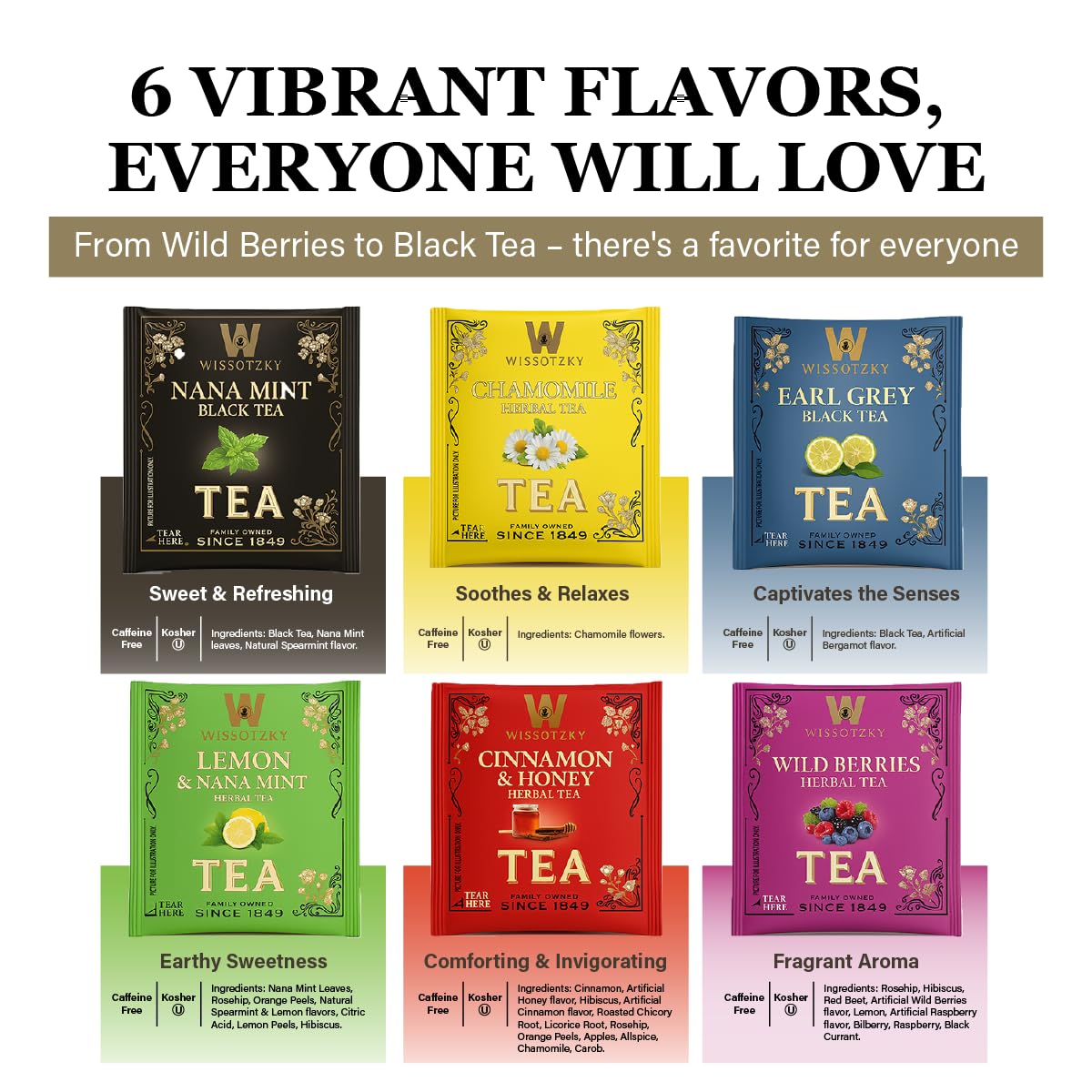 Artisanal Tea Chest Box (40 count)