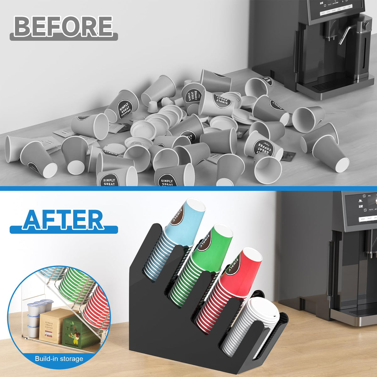 4 Compartment Disposable Cup Holder