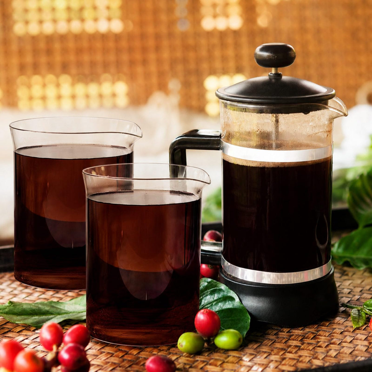 2 Pcs French Press Replacement Glass 51 oz Universal Replacement Beaker for French Press Tea and Coffee Makers Borosilicate 3.3 Glass Spare Carafe (2 Count)