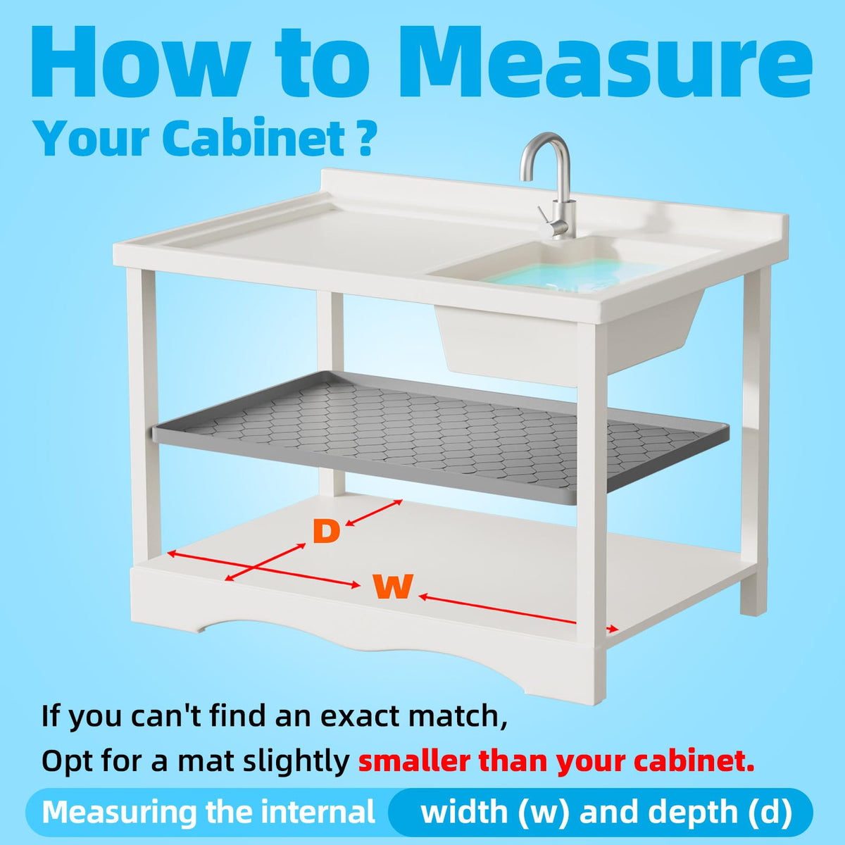 Waterproof Under Sink Mat 31" x 22"