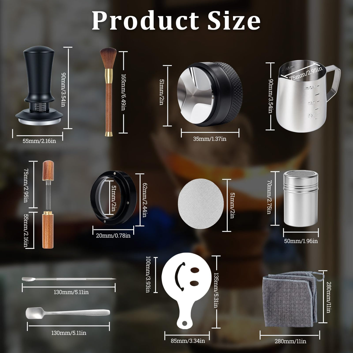 28PCS 51mm Espresso Accessories Kit