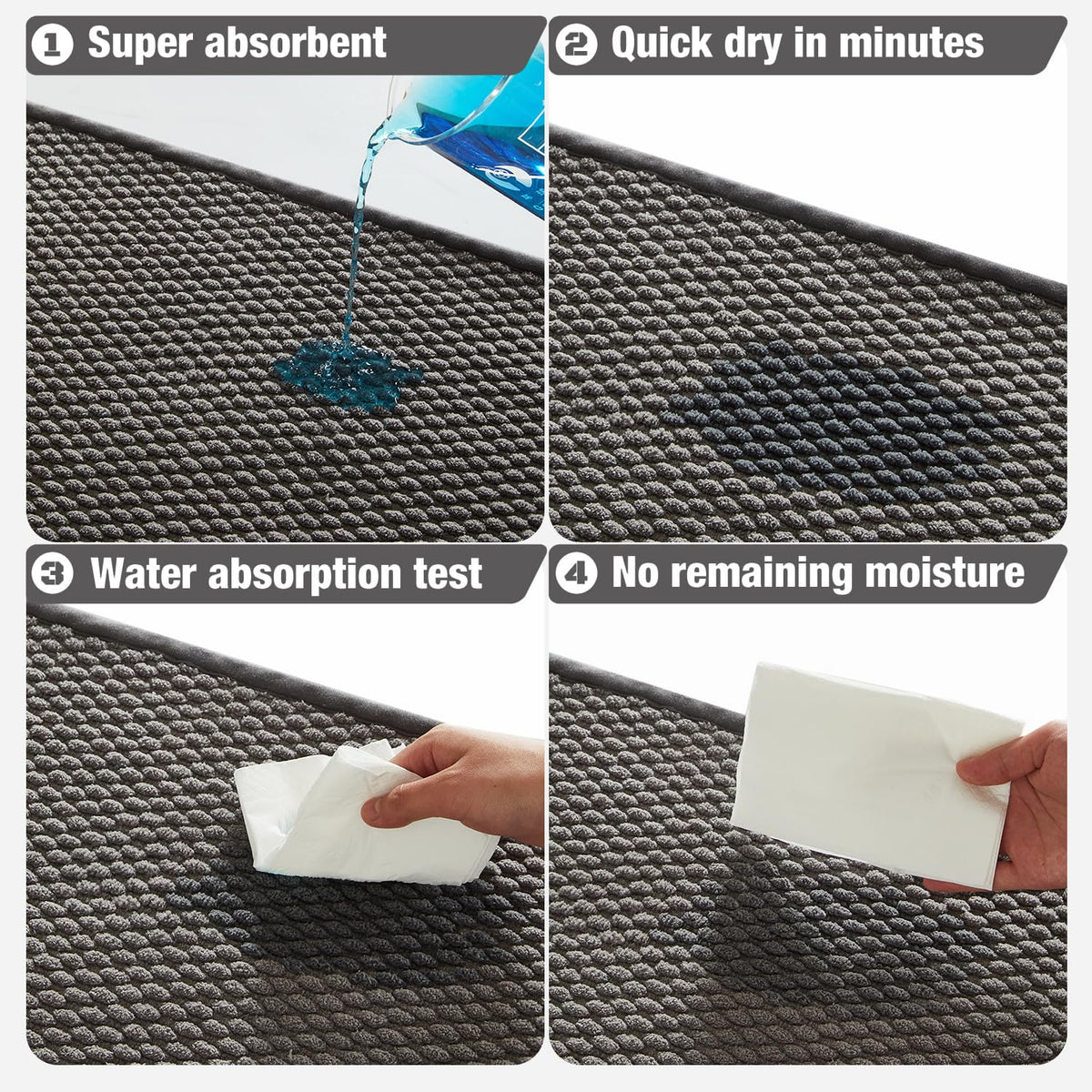 Bathroom Rugs Non Slip Washable