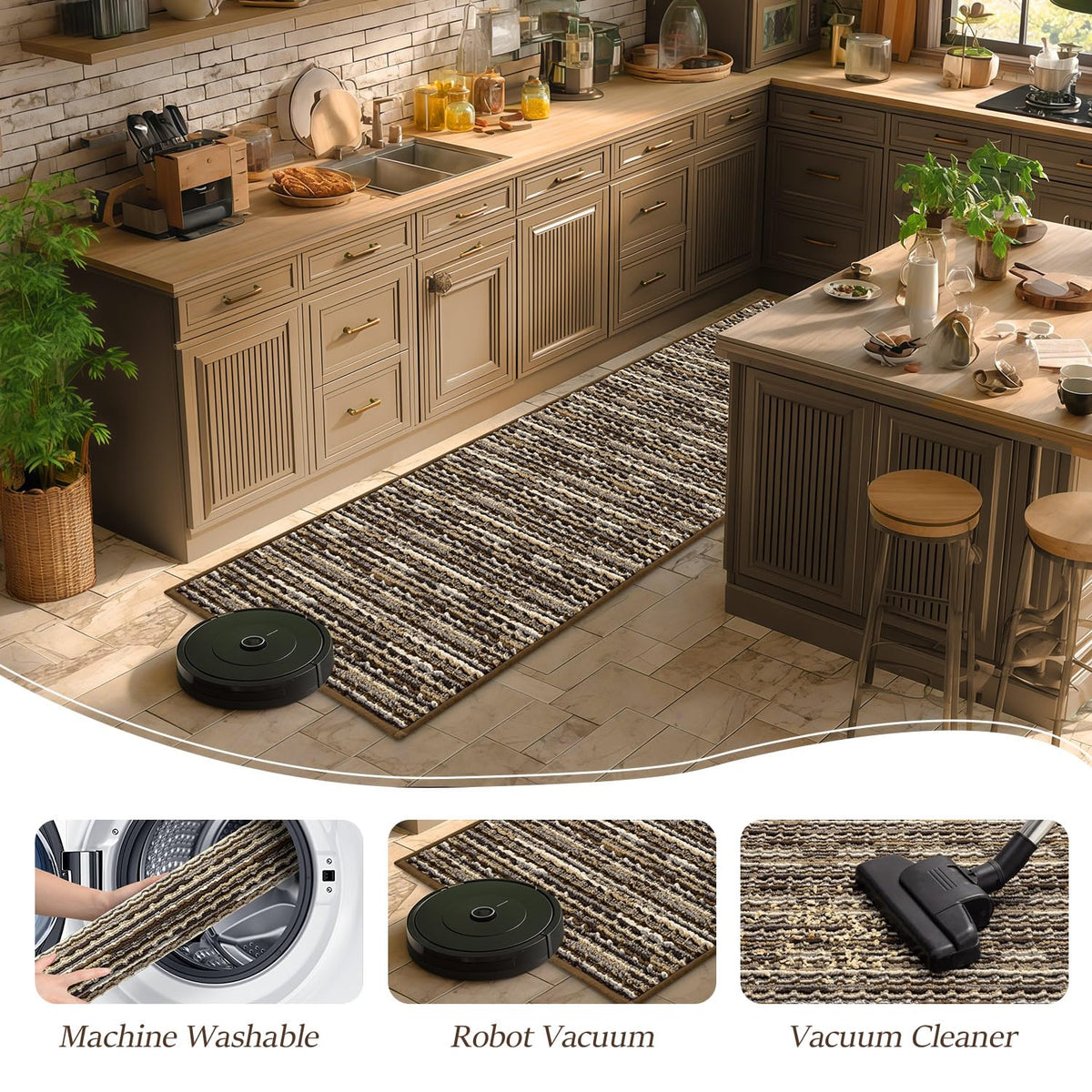 Kitchen Rugs Sets of 2 (19.75 Sq Ft)