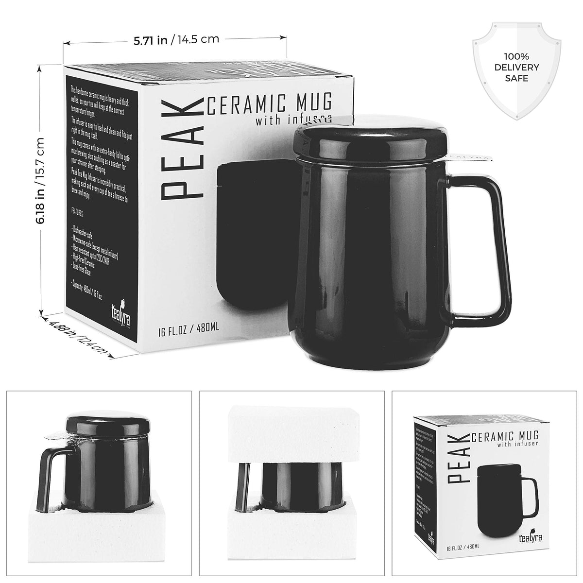 Peak Ceramic Black Tea Cup Infuser