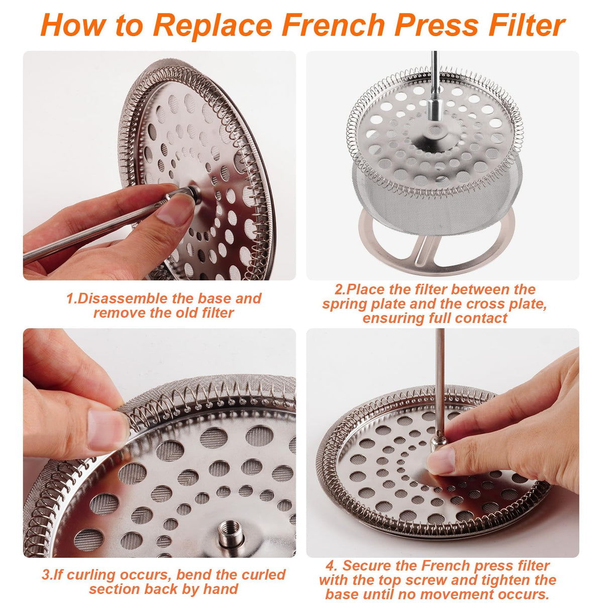 French Press Filter Replacement Compatible with 48oz Stanley French Press Coffee Maker