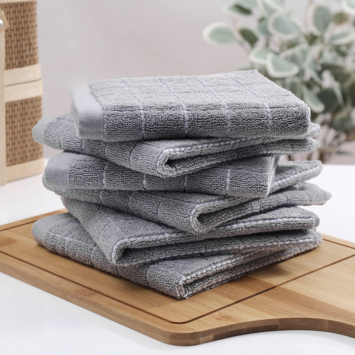 100% Cotton Terry Kitchen Dish Cloths (8 Count)