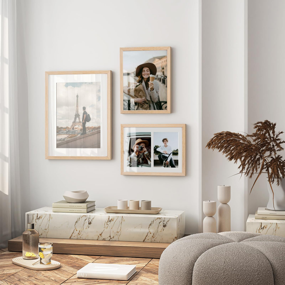 12x16 Solid Oak Wood Picture Frames (3 Count)