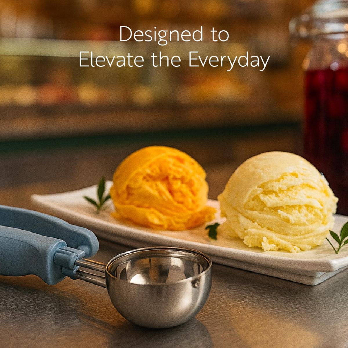 Comfy Grip 4 Ounce Gelato Scoop 1 Ambidextrous Ice Cream Scoop