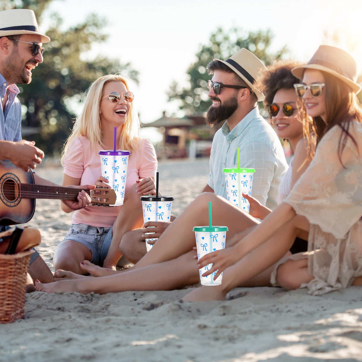 24 oz Reusable Plastic Cups (24 Count)