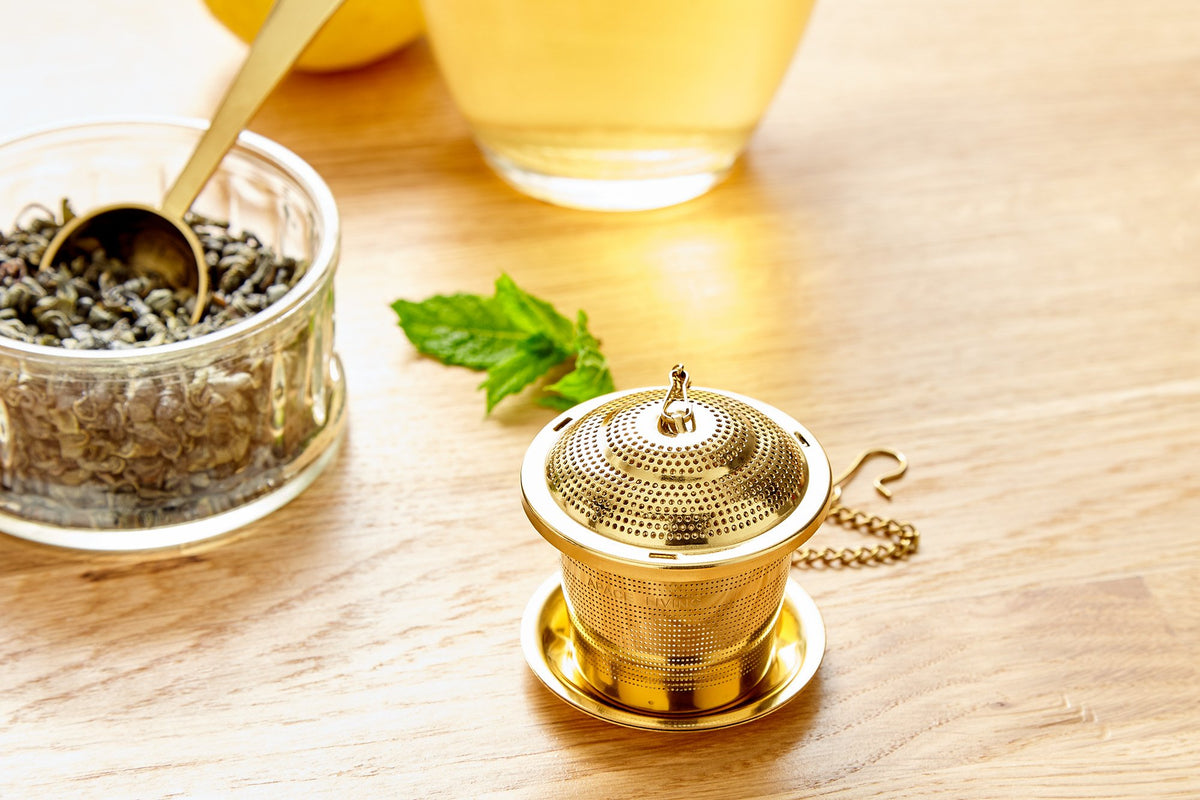 Tea Infuser Set of 2 with Tea Scoop & Drip Trays