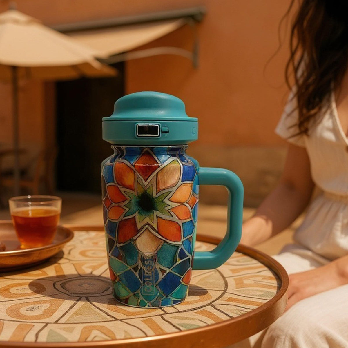 Coldest Tumbler with Handle and Coffee Lid