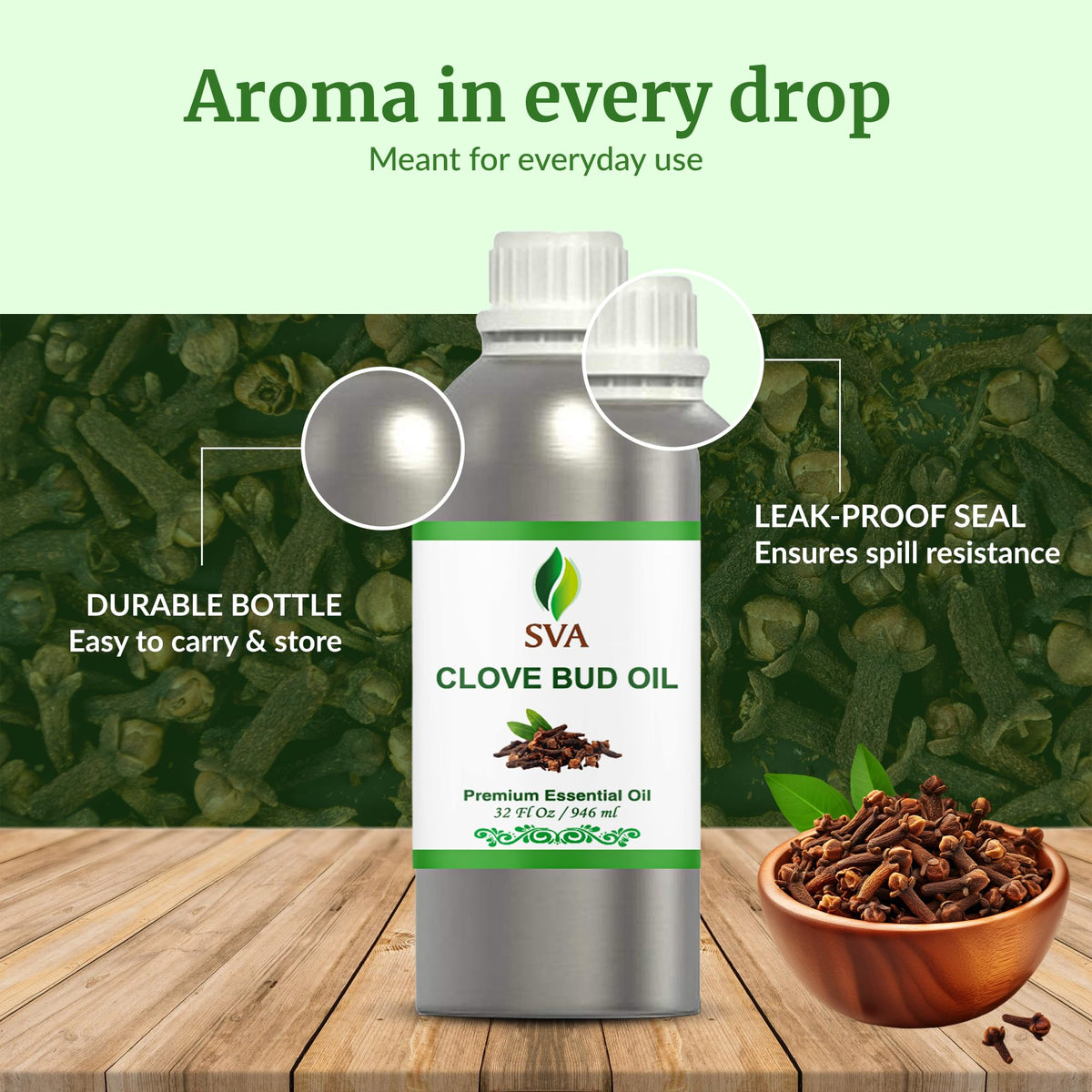 SVA Clove Bud Essential Oil (32 Fl Oz)