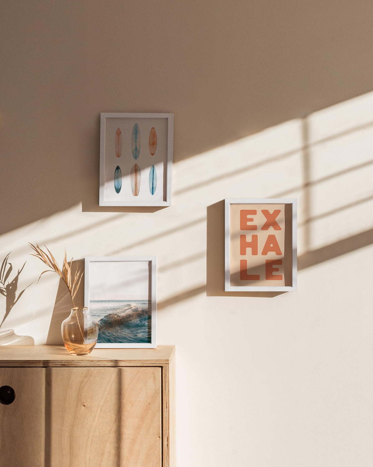 6x8 White Aluminum Frame Set of 3