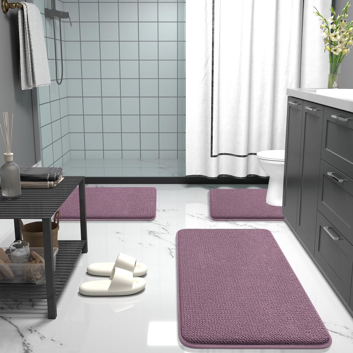 Thick Memory Foam Bathroom Rugs 30x20