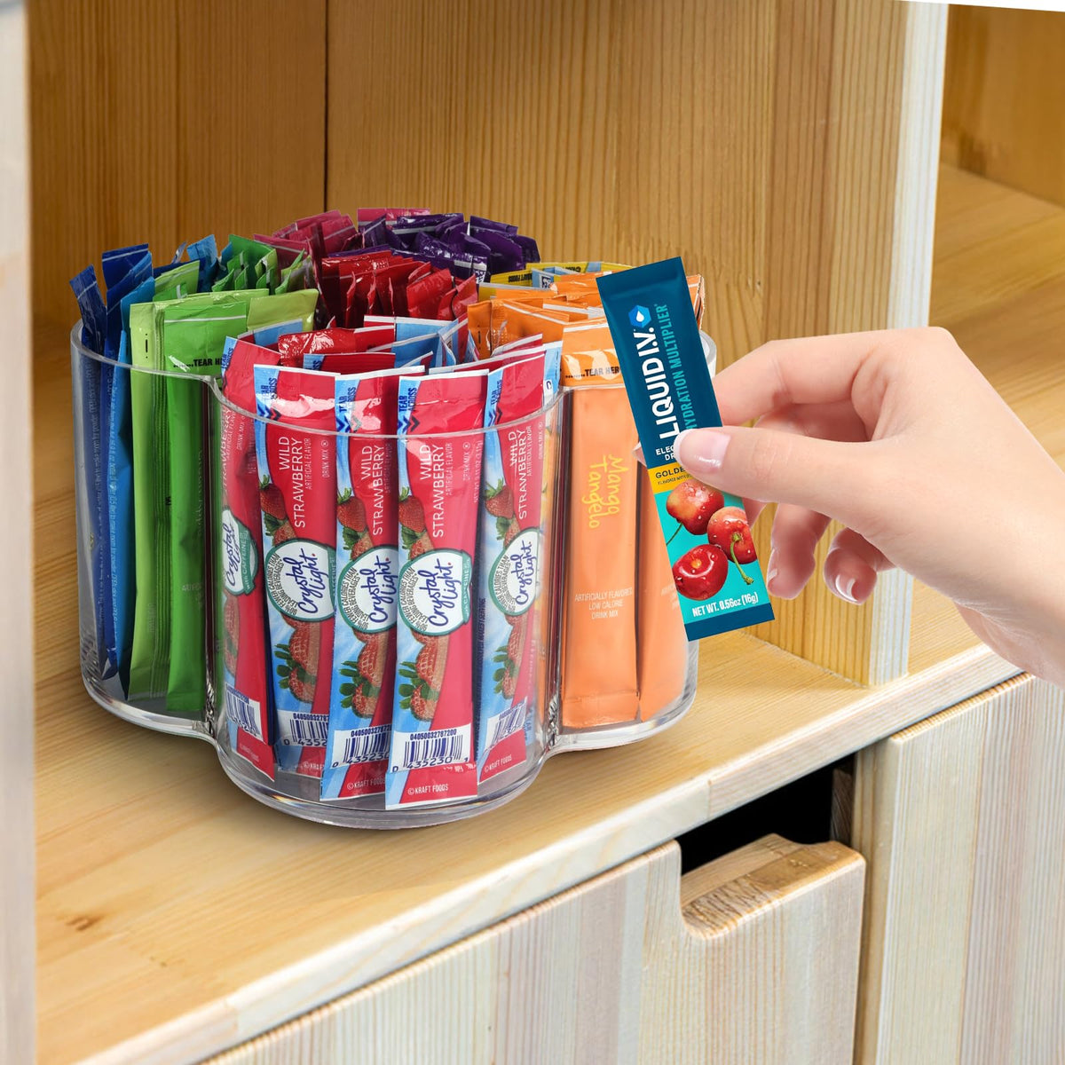 Drink Packet Organizer for Powdered Drink Mix