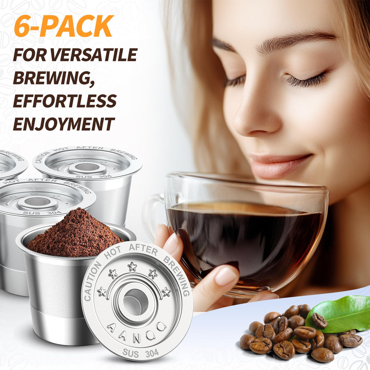 Reusable K Cup Coffee Pods for Keurig 1.0 (6 Count)